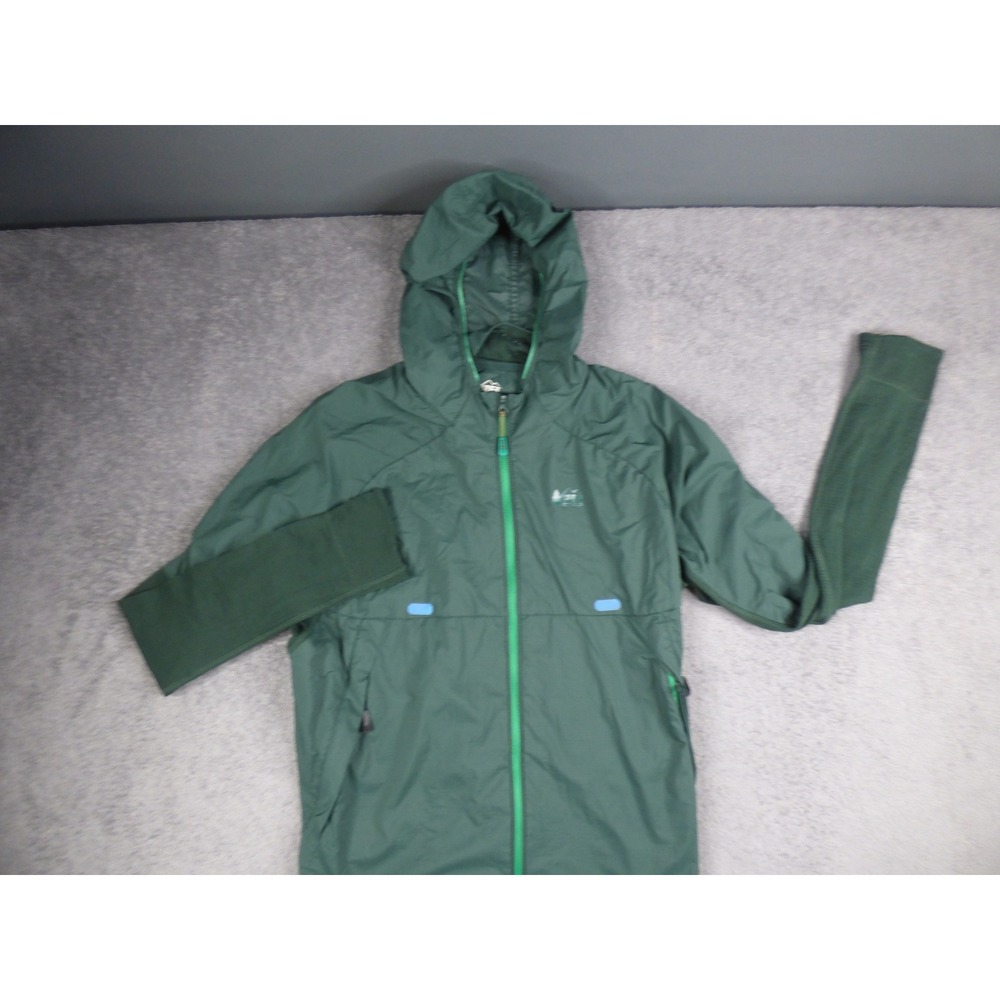 REI Co-op Mens Green Polartec Hybrid Hooded Full Zip Jacket Size Large